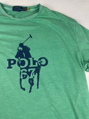 Polo Ralph Lauren Mens XL Green Polo 67 Tee